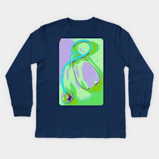 stethoscope art poster Kids Long Sleeve T-Shirt
